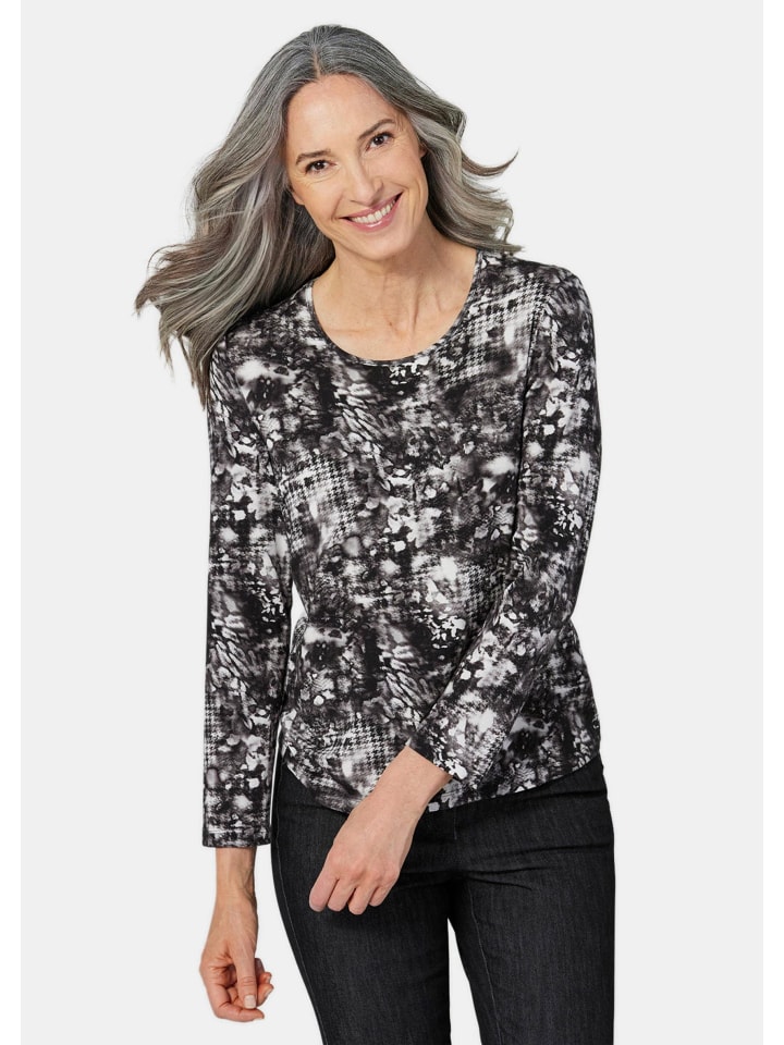 

Рубашка с длинными рукавами и принтом черного цвета / узорчатая GOLDNER