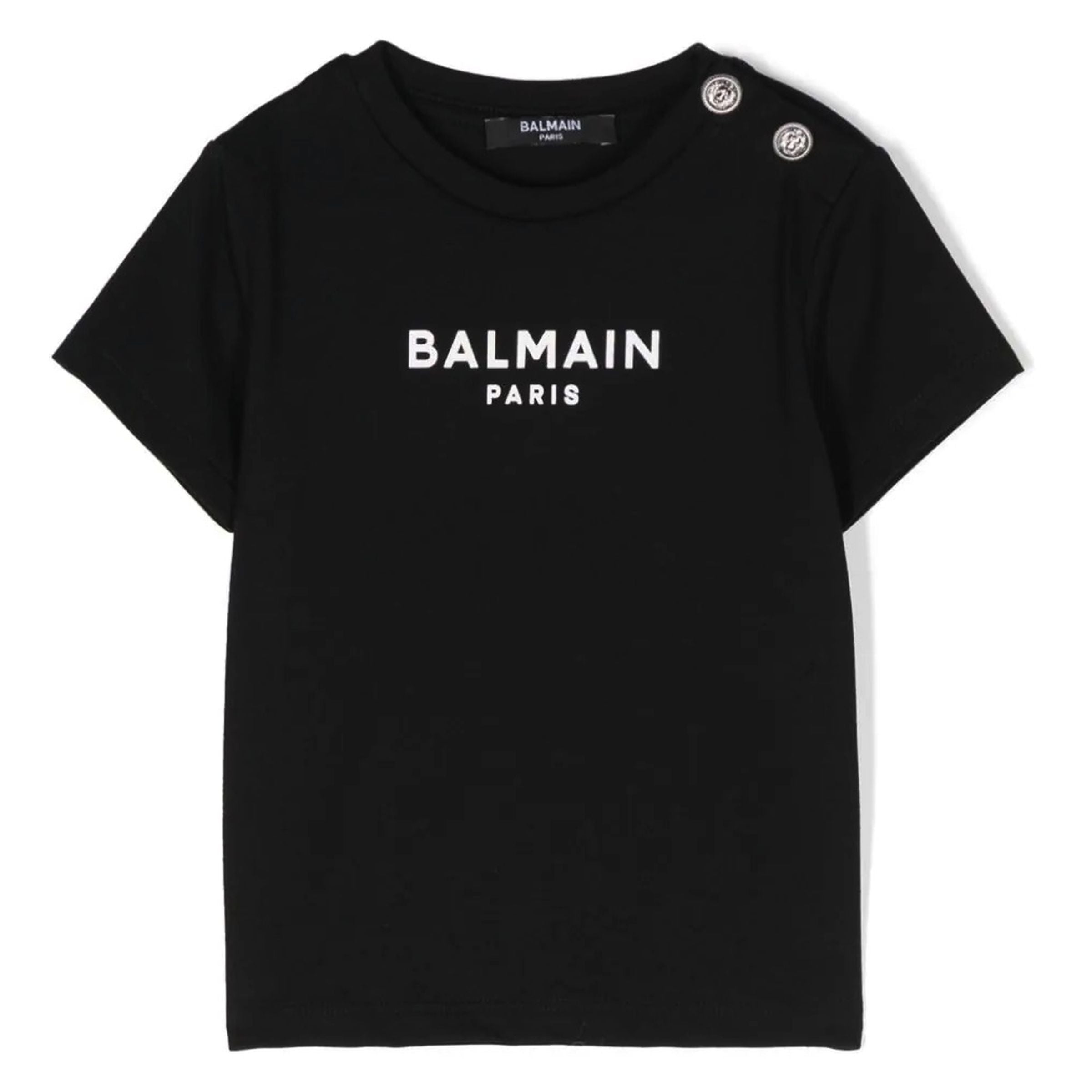 

Черная футболка с логотипом Balmain