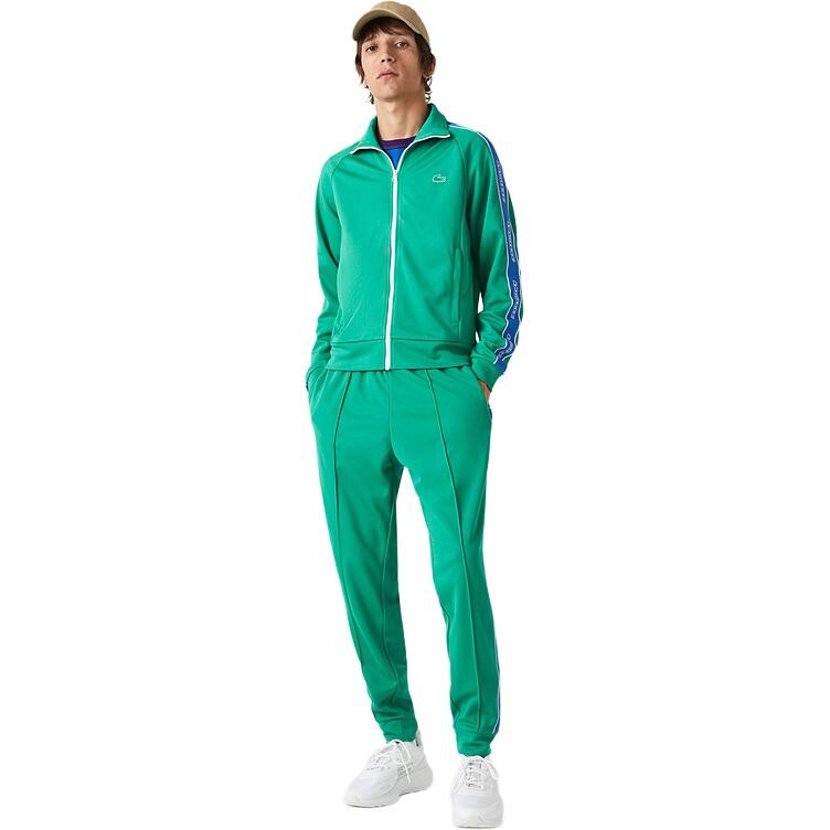 Трикотажные спортивные штаны мужские зеленые Lacoste, зеленый — фото 3