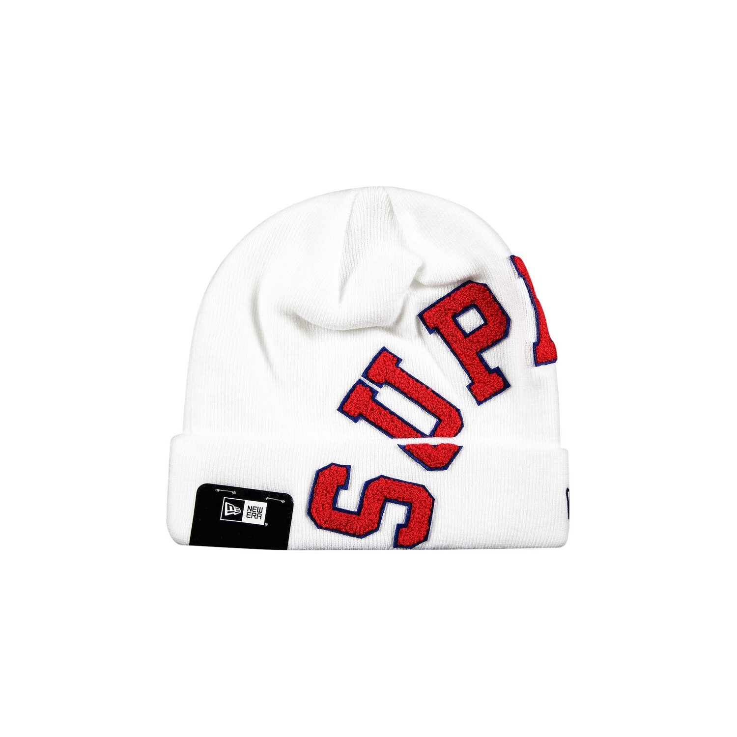 

Шапка-бини Supreme x New Era Big Arc, цвет Белый