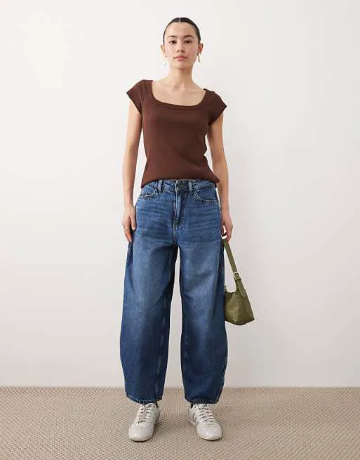 

Синие джинсы средней посадки со средней посадкой JDY Petite