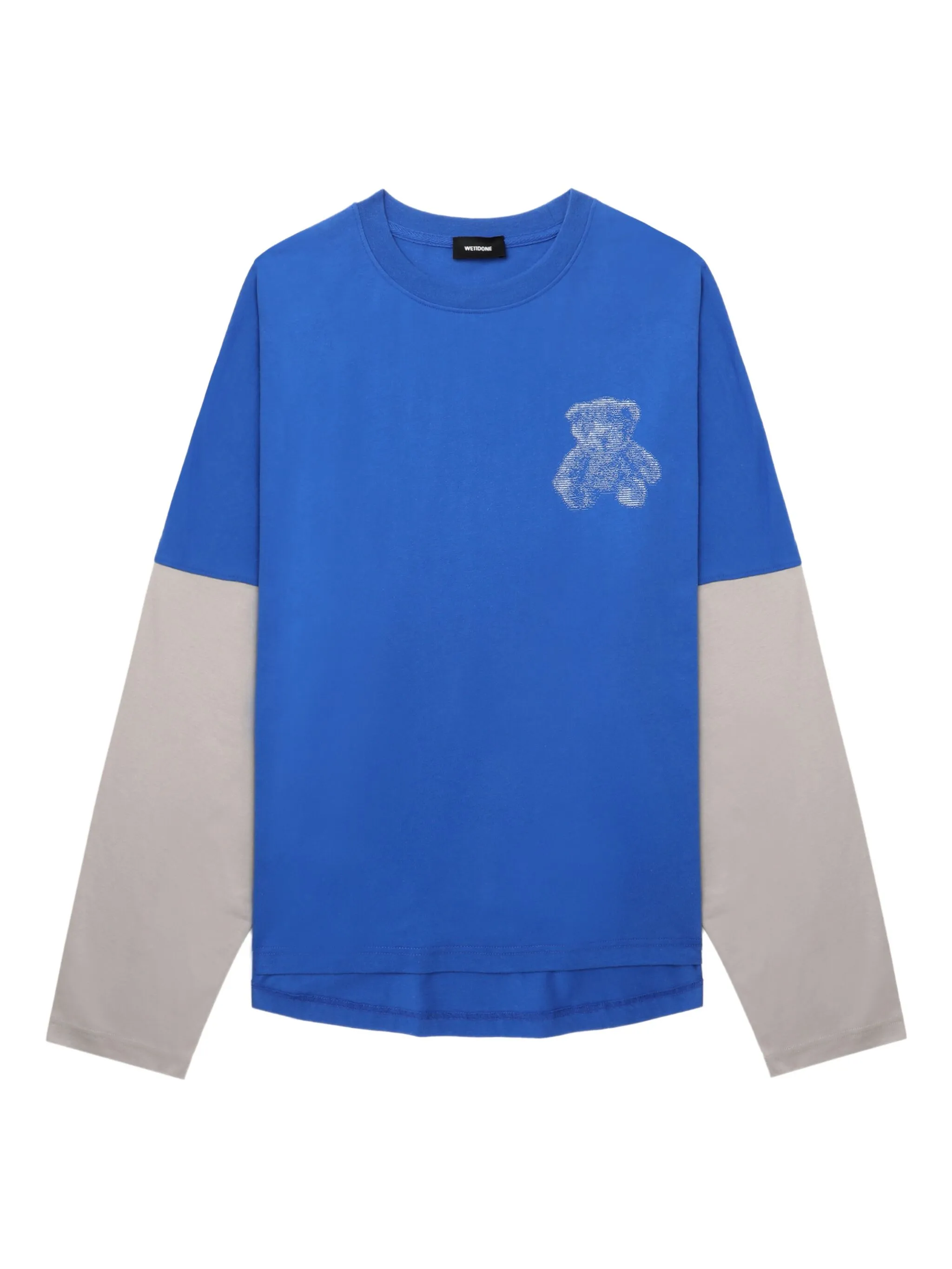 

Топ с длинными рукавами и принтом We11Done, синий