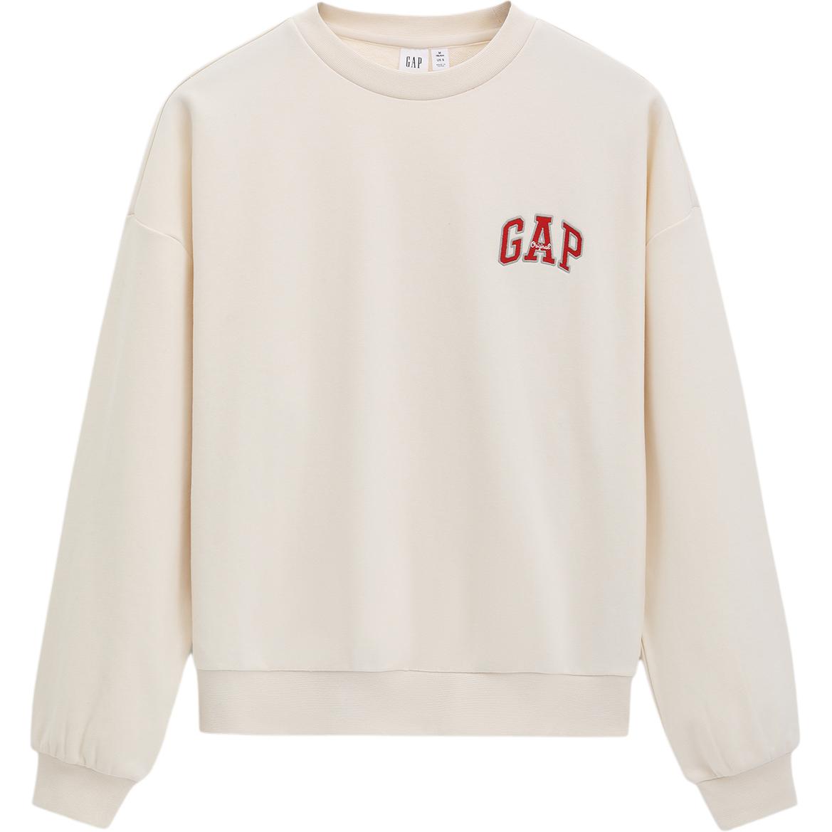 

Свитшот Women's Crew Neck Moderate Others GAP, айвори белый