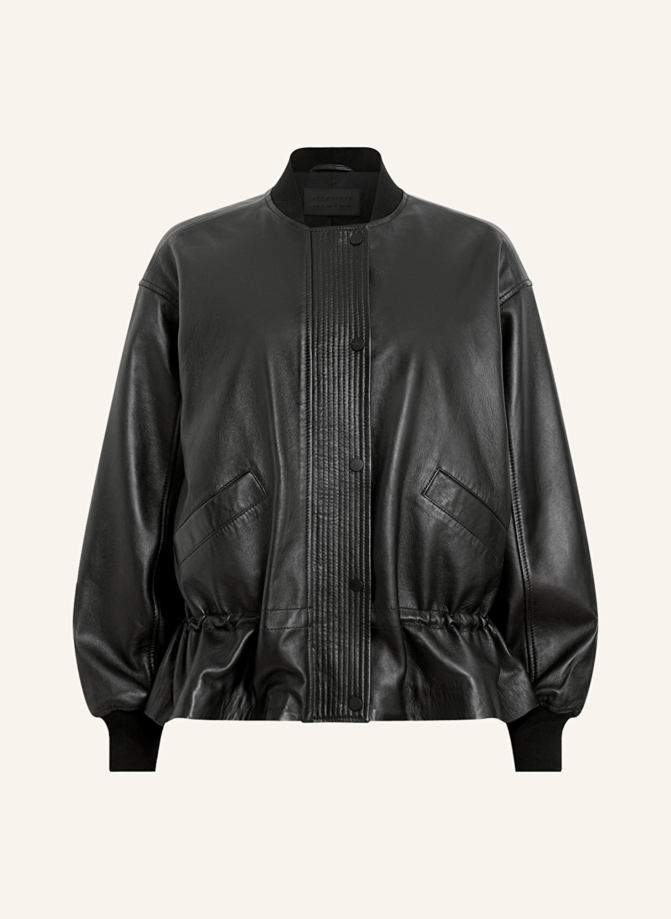 

Кожаный блузон софи Allsaints, черный