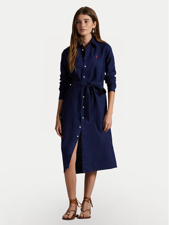 

Платье-Рубашка стандартный крой 211943992005 Polo Ralph Lauren, синий