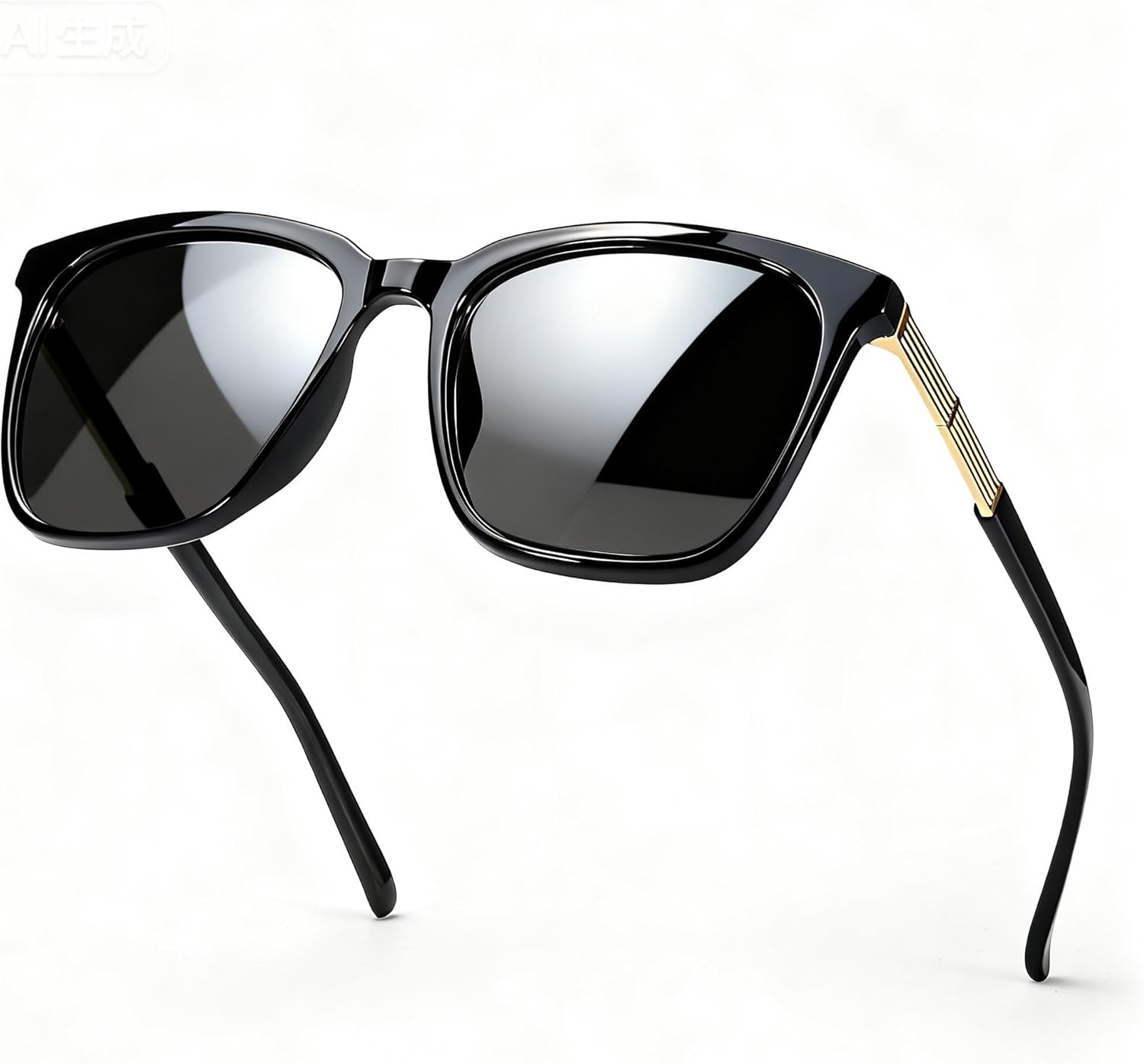 

Солнцезащитные очки SIPHEW увеличенного квадратного размера для женщин | Легкие модные солнцезащитные очки со 100% защитой от УФ-излучения UV400 | Модные зеркальные линзы, A2 Black Frame, Grey Non-mirrored-lens