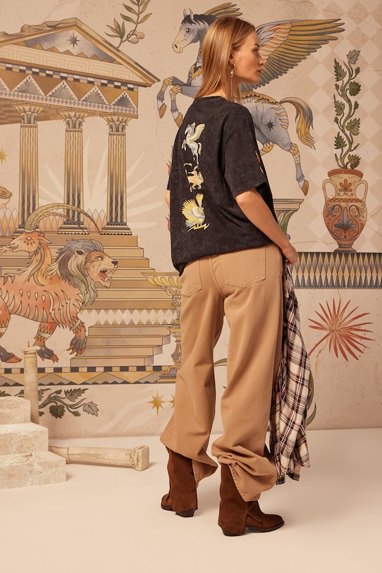 

Хлопковая футболка Weekend Max Mara, бежевый