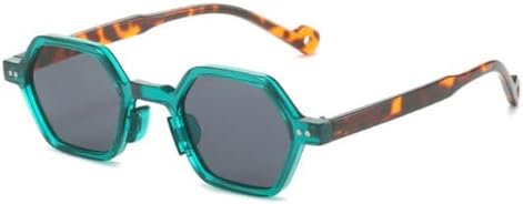 

Модные солнцезащитные очки Polygon для женщин, маленькая оправа, разноцветные, винтажные солнцезащитные очки для мужчин и женщин с защитой от УФ-излучения UV400 MTZJH, Green-black