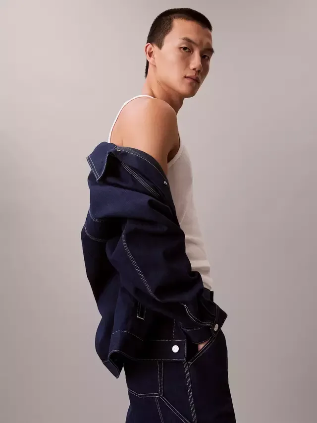 Джинсовая куртка Darted Workwear, цвет Shuriken Calvin Klein — фото 4