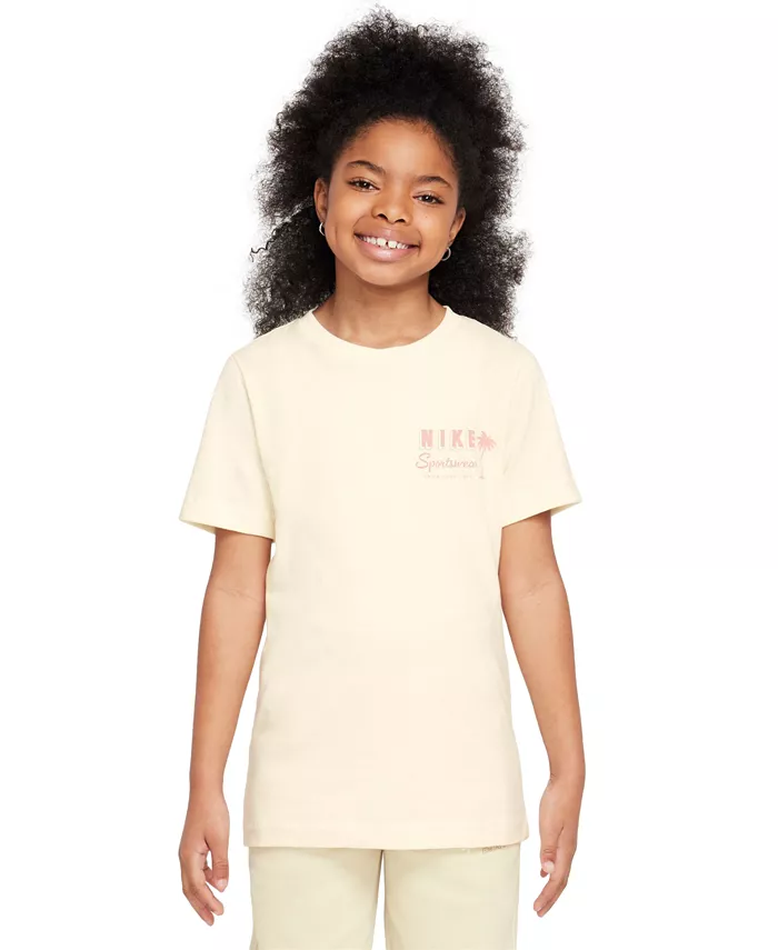 

Футболка с принтом для подростков Nike, белый