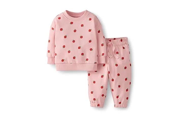 Детский костюм из французского футера модель French Terry Top & Pants Set Hanna Andersson, Stars and Moon on Tonal Grey