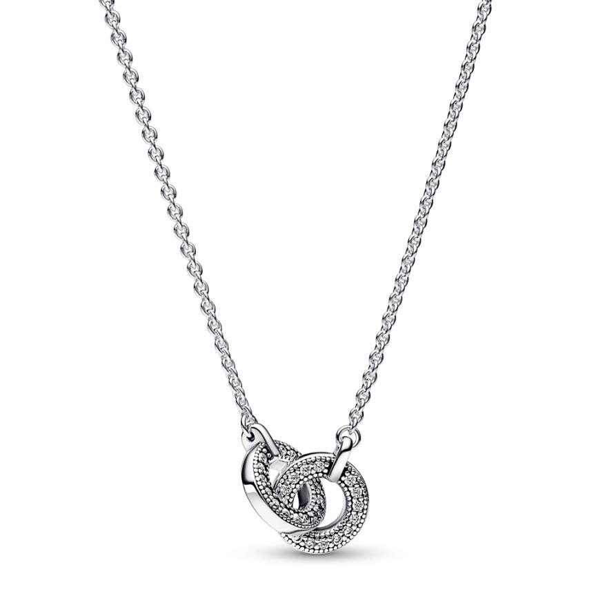 

Ожерелье Pandora Signature Intertwined Pavé Pendant, стерлинговое серебро
