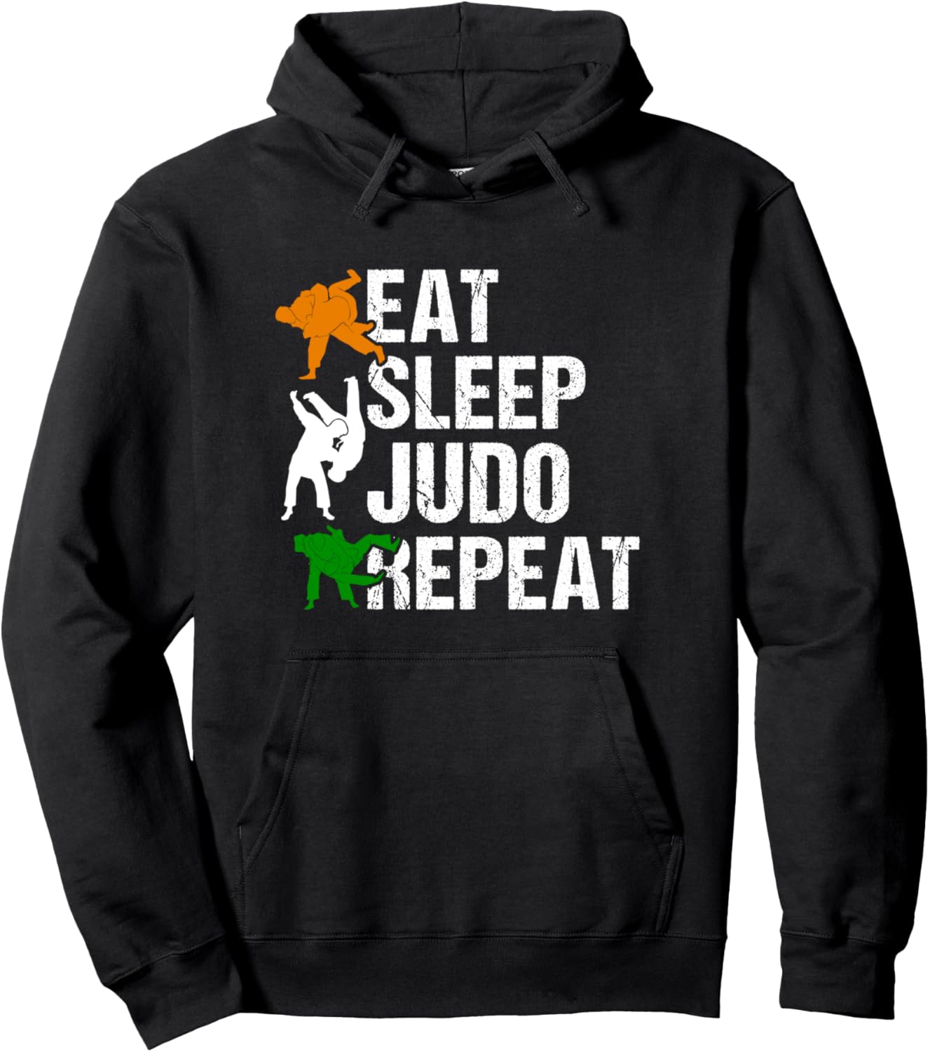 

Ешь, спи, дзюдо, повторяй, боец дзюдо, худи дзюдоиста Judo Martial Arts Judo Fighter, черный