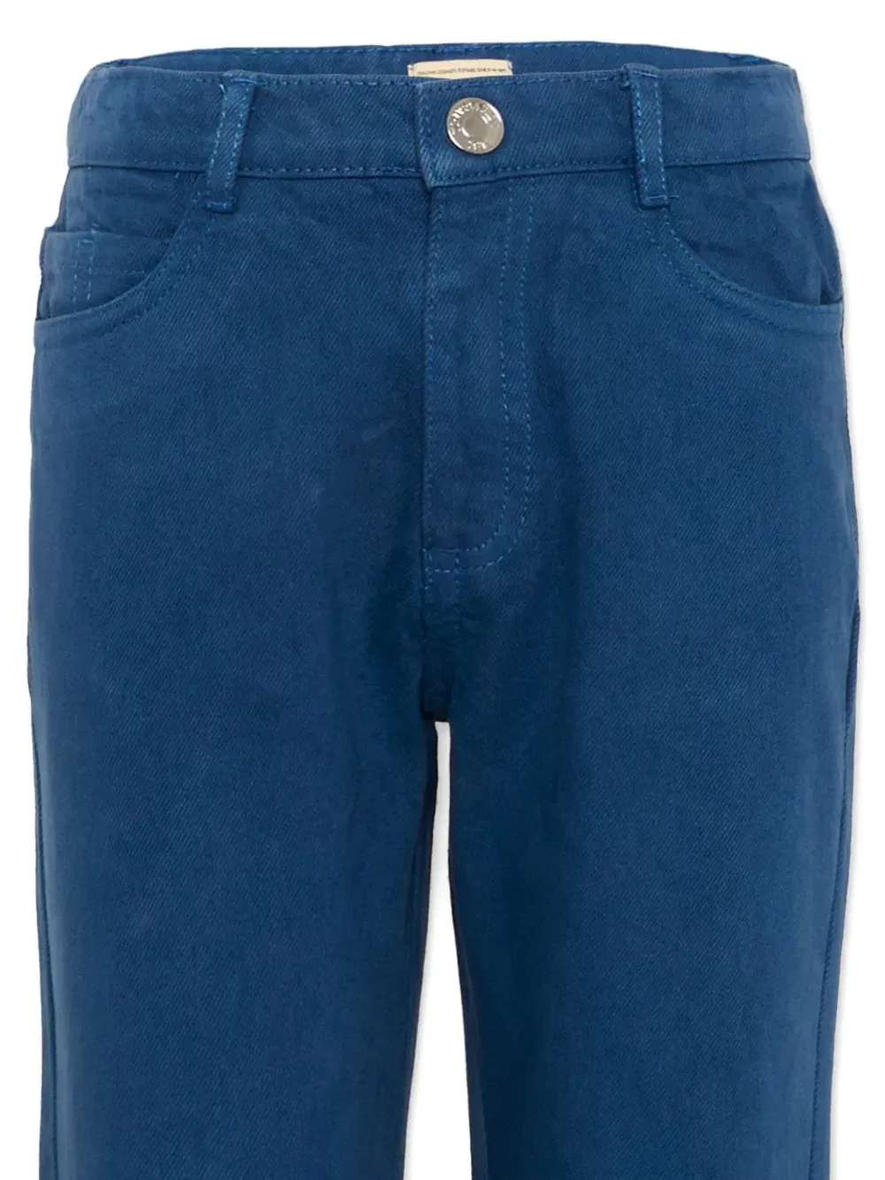 Брюки из хлопка с нашивкой-логотипом Trussardi Junior, синий — фото 3