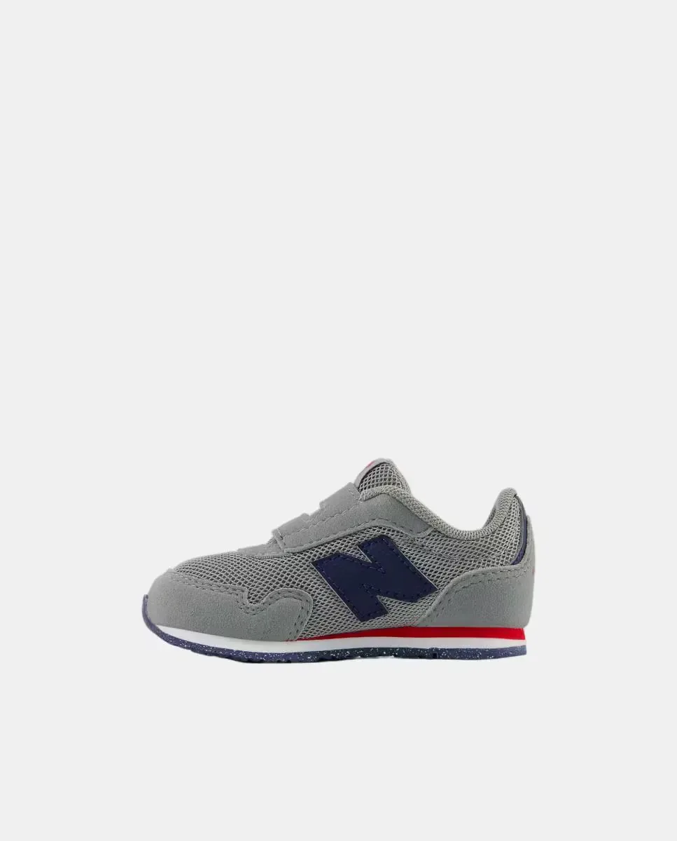 Детская повседневная кроссовка 323 на застежках-липучках Hook & Loop от New Balance, серый — фото 2
