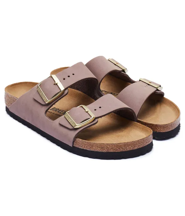 Тапочки из кожи Аризона lenb Narrow fit Birkenstock, фиолетовый — фото 3