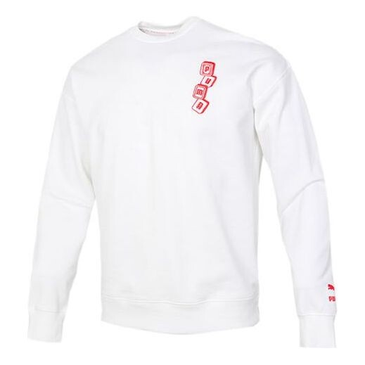

Свитер yotox sweater 'white red black' Puma, белый