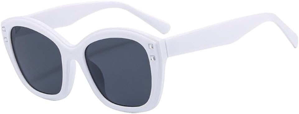 

Роскошные солнцезащитные очки с градиентной оправой, зеленые, круглые, женские, стильные, «кошачий глаз», с заклепками, защита от УФ-излучения UV400 LVTFCO, C3 White Black