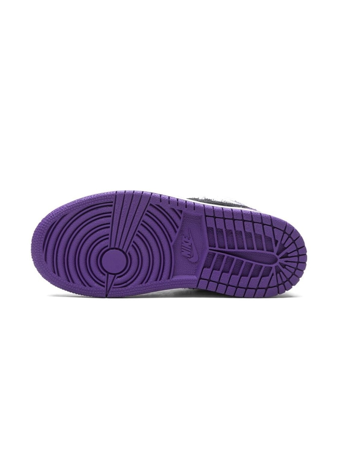 Кроссовки Air Jordan 1 Mid SE Purple Suede Jordan Kids, белый — фото 4