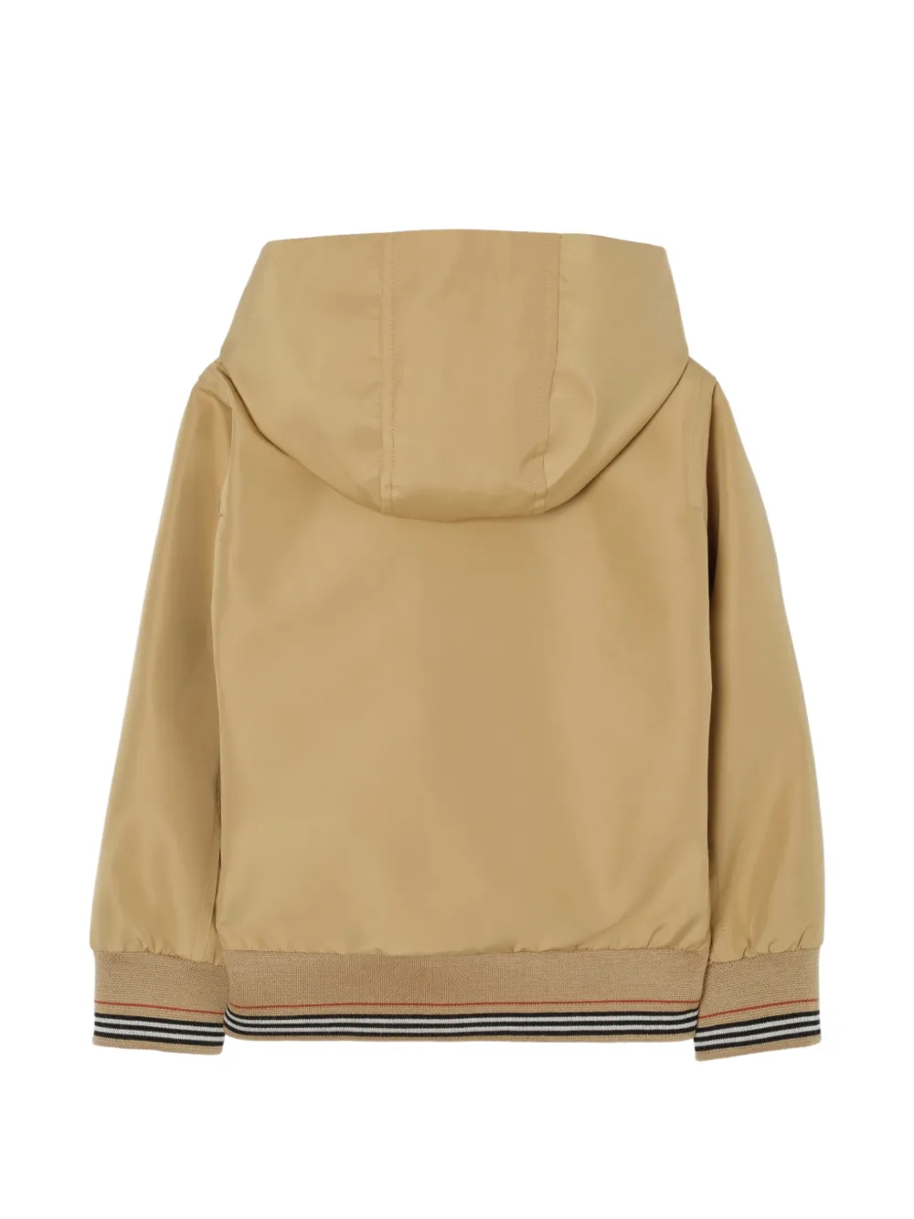 Куртка с капюшоном и отделкой в клетку Burberry Kids, бежевый — фото 2