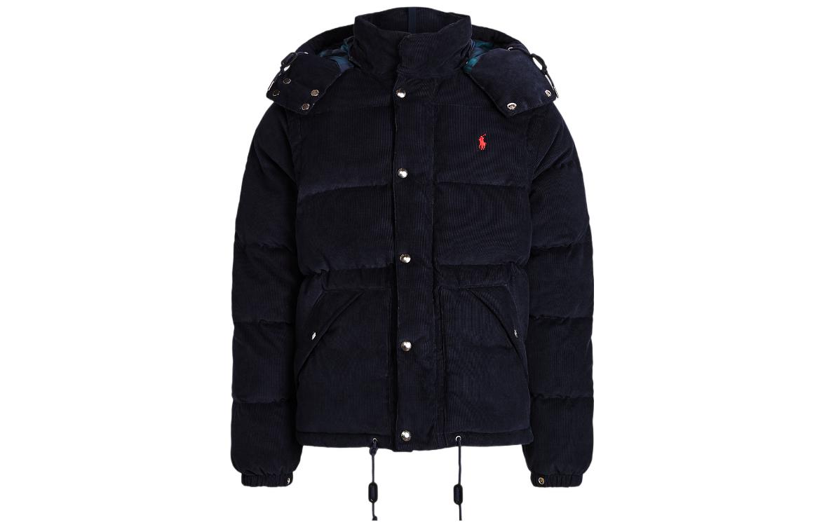 Детская куртка-пуховик с вельветовой стежкой Polo Ralph Lauren, синий — фото 3