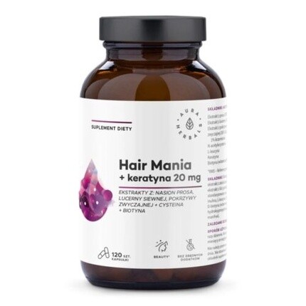 

Hair Mania с кератином 120 капсул Aura Herbals