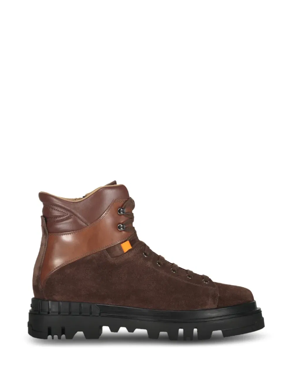 Ботинки со вставками Santoni, коричневый
