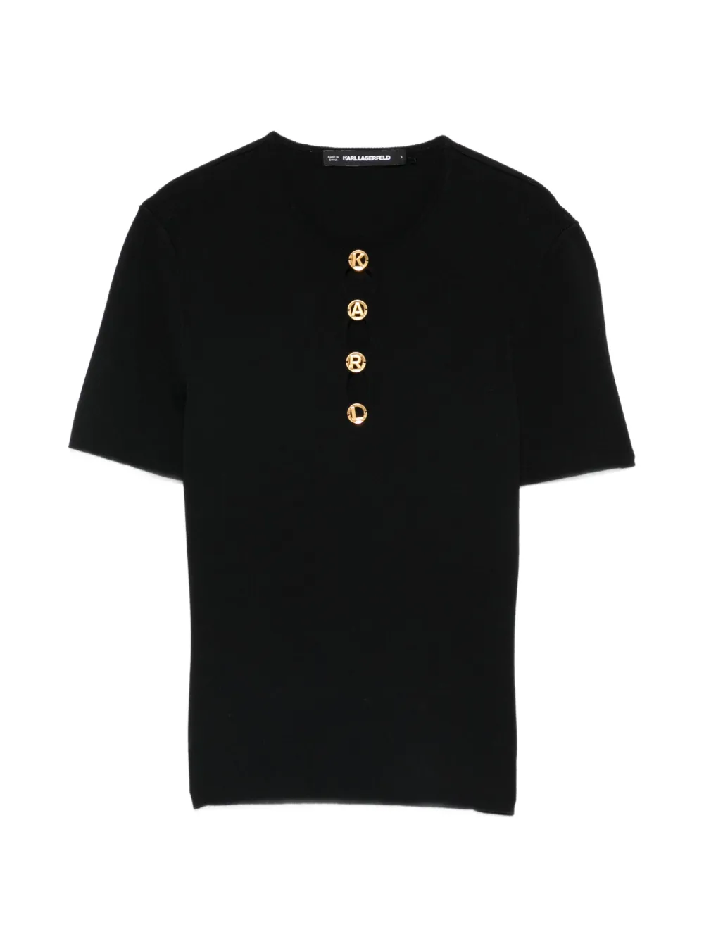 

Футболка с круглым вырезом KARL LAGERFELD, черный