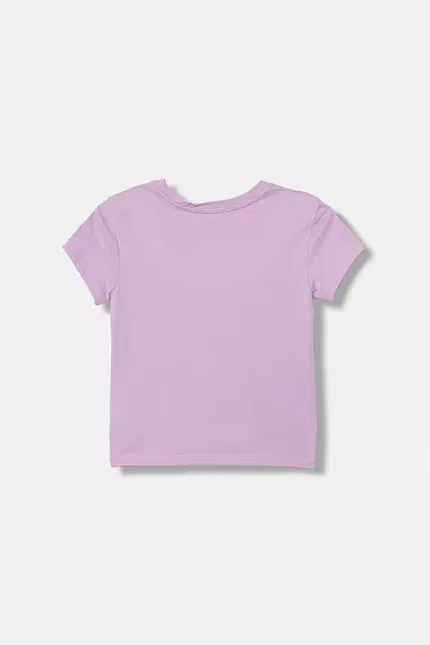 Футболка хлопковая с коротким рукавом United Colors of Benetton, фиолетовый — фото 2
