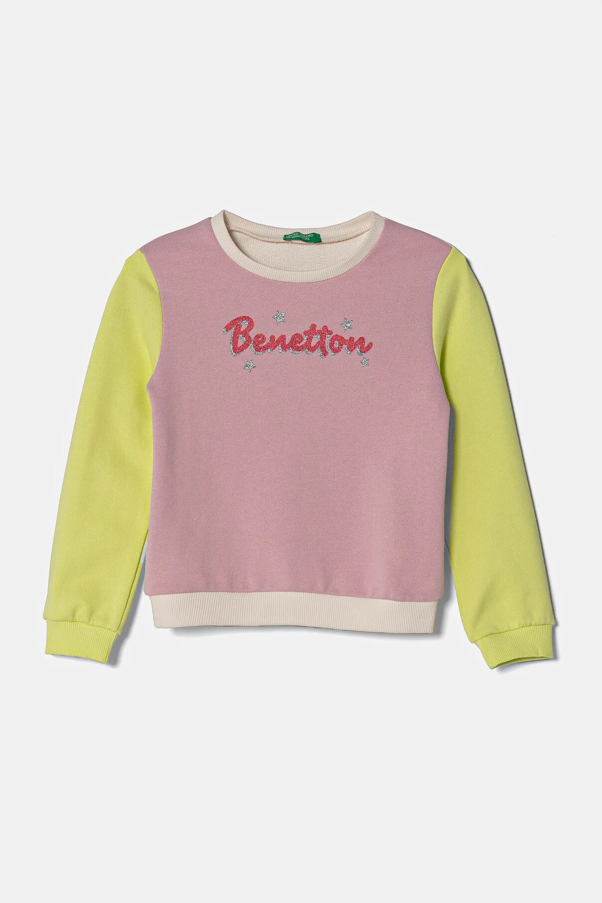

Детская хлопковая толстовка United Colors Of Benetton, розовый