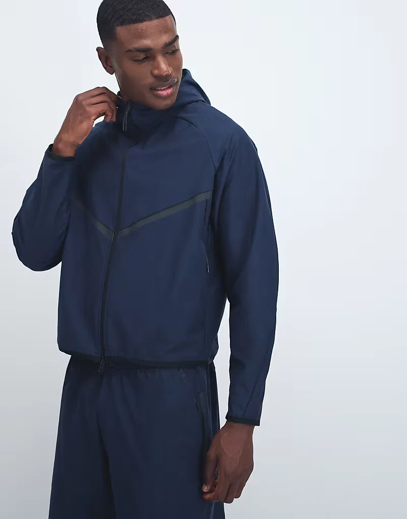 Спортивная куртка-худи Nike Tech Shori на молнии, темно-синий — фото 4