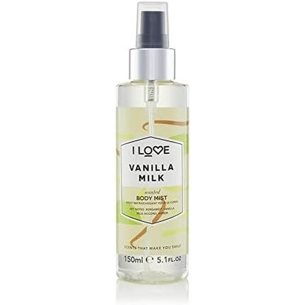 

I Love Signature Vanilla Milk, стойкий, быстросохнущий, нелипкий спрей для тела для нее, 150 мл, I Love Cosmetics