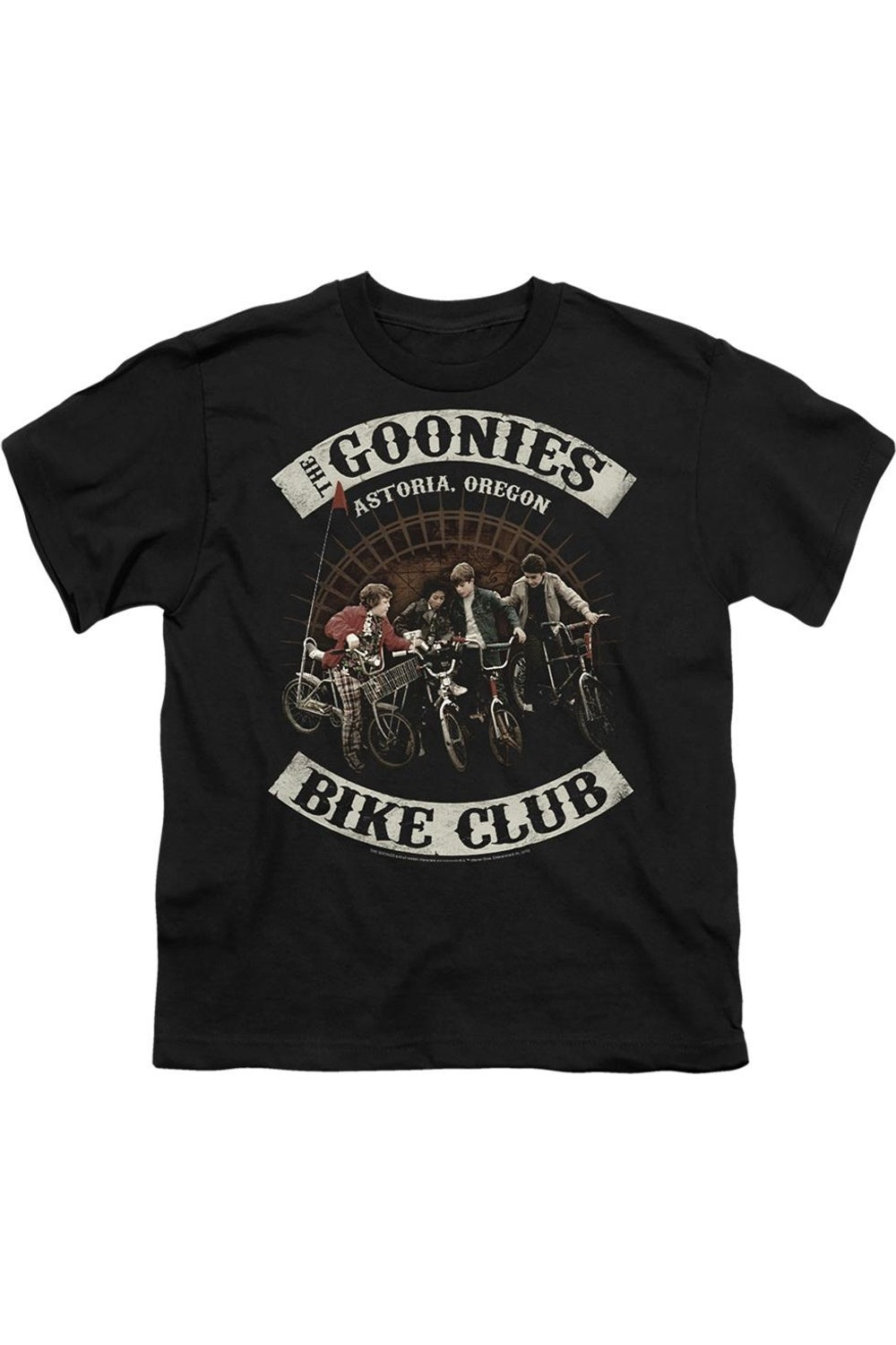 

Футболка с коротким рукавом The Goonies Bike Club для детей Gildan, черный