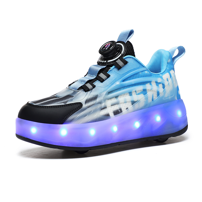 

Износостойкая, легкая, амортизирующая, дышащая, нескользящая, детская обувь для подростков Wooden Rabbit, черный/синий