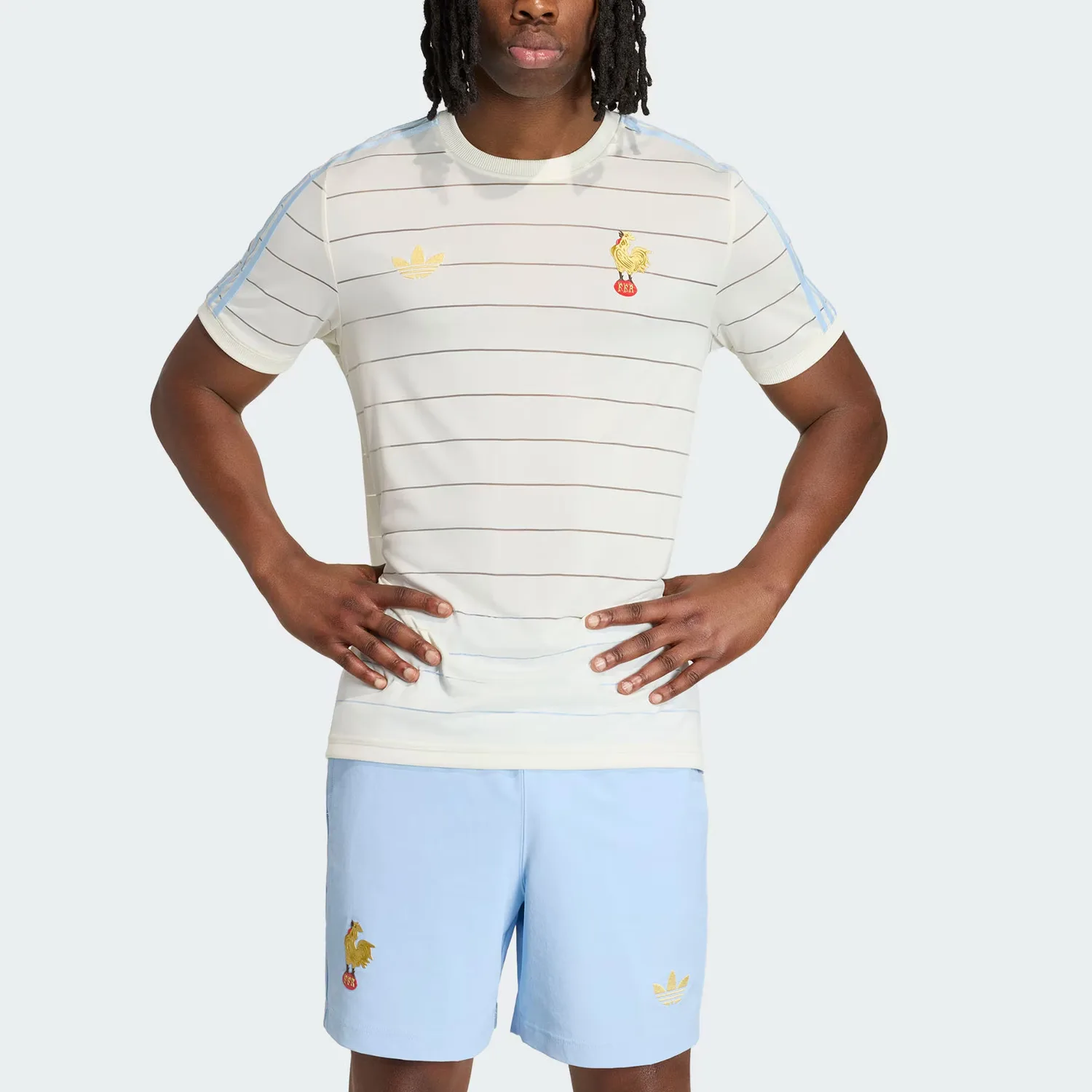 Футболка мужская rugby france 120 years crunch Adidas Originals, Jade White — фото 4