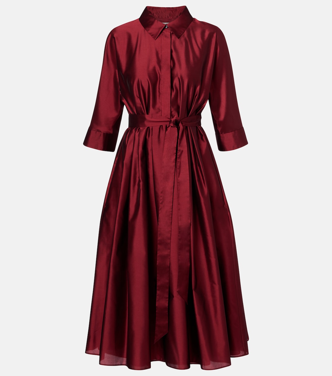 

Перри сатиновое платье миди S Max Mara, Rosso Lacca