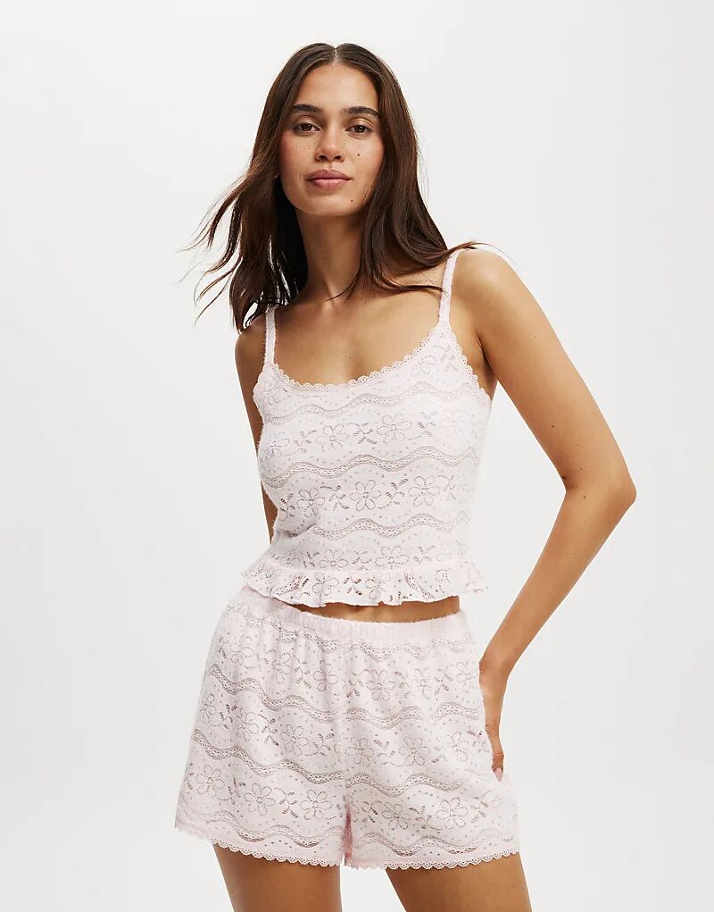 

Хлопок: Текстурированные супермягкие шорты розового цвета