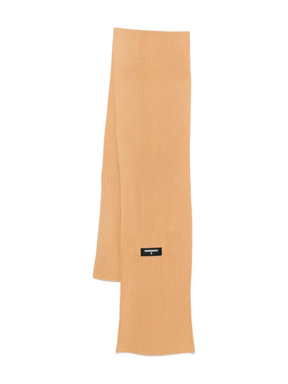 

Шарф в рубчик Patrizia Pepe, оранжевый