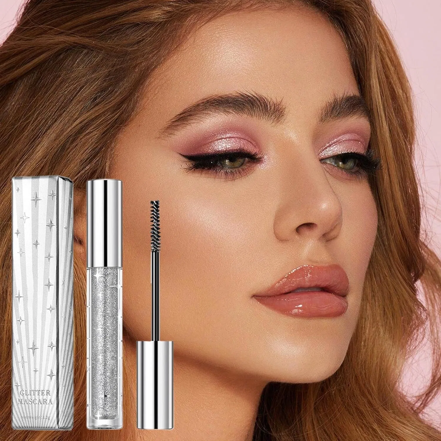 Тушь для ресниц с блестками, Volume & Curling, No brand, 3.2 г, цвет 1# — фото 3