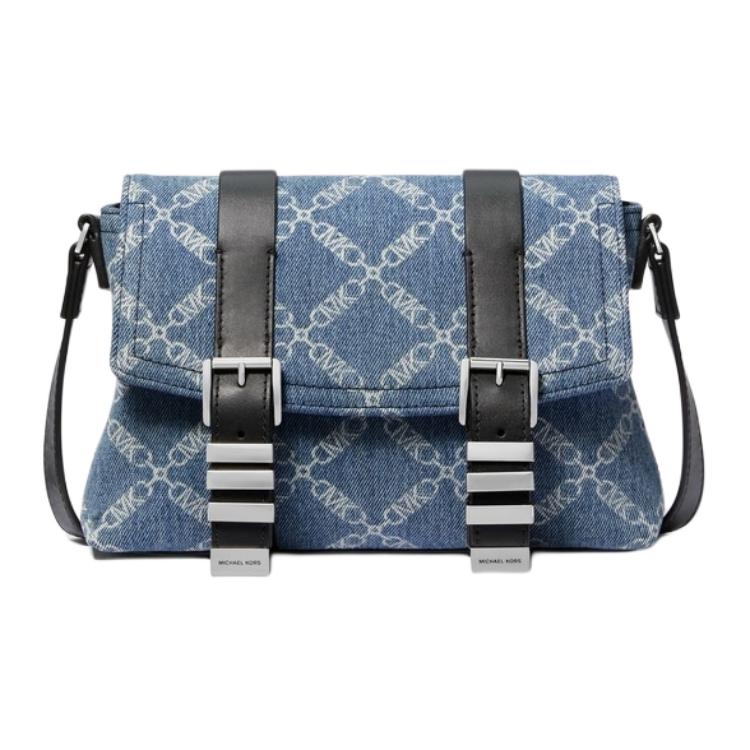 

MICHAEL KORS Даррингтон ткань с разделенной кожаной наплечной сумкой кроссбоди мини мужская джинсовая синяя и черная