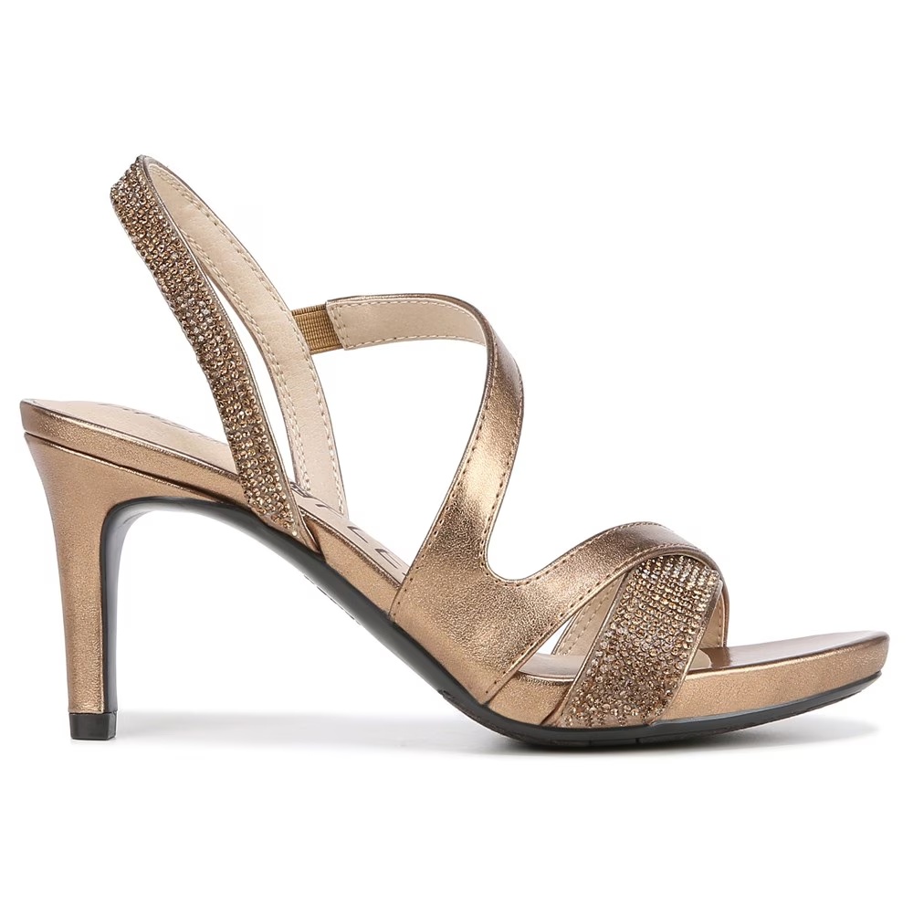 Босоножки на каблуке Mia glitz dress sandal Lifestride, bronze faux leather — фото 2