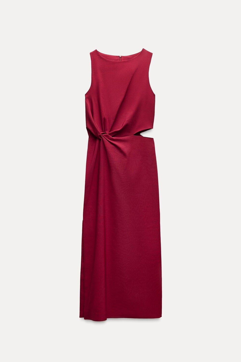 

Платье Zara Zw Collection Cut-out Midi, бордовый