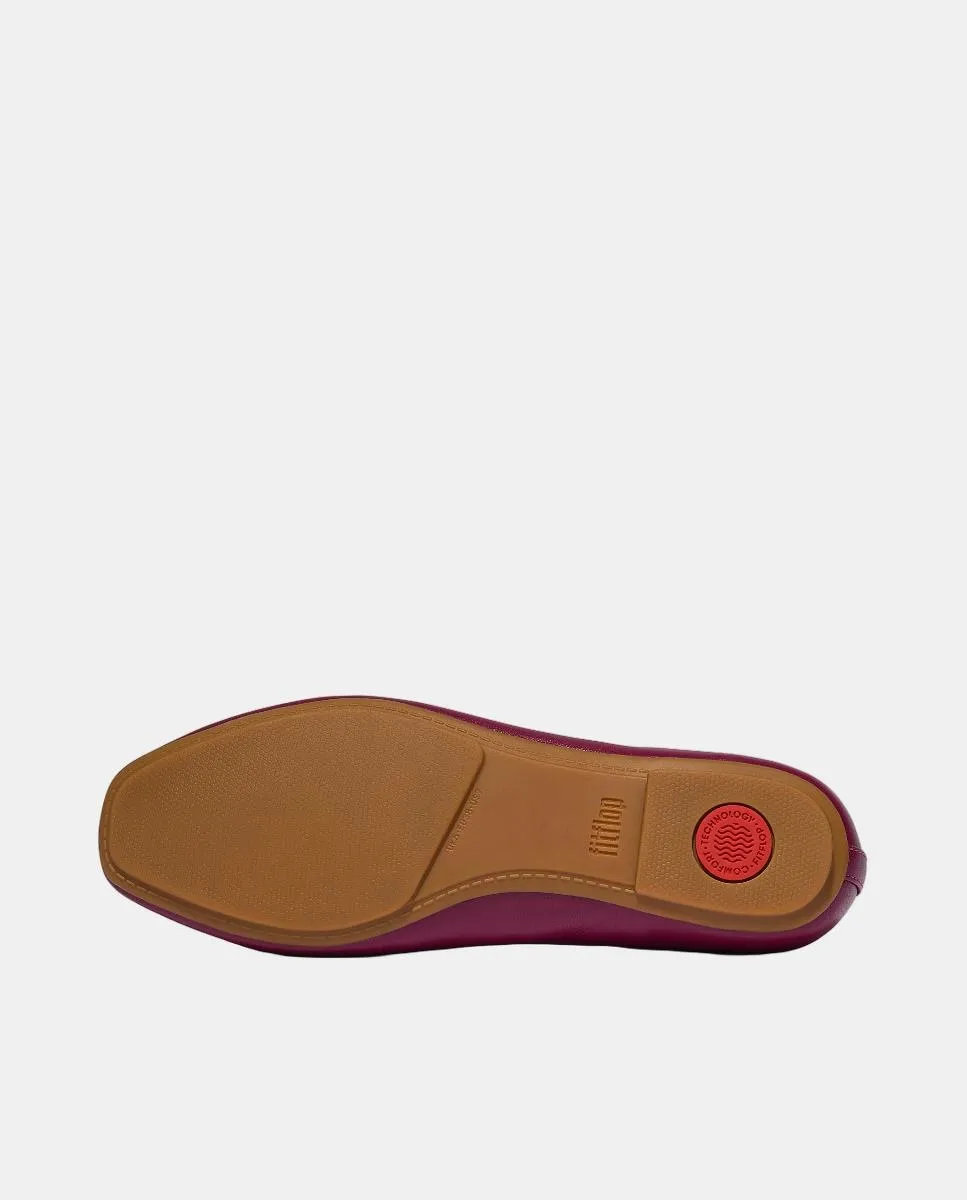 Кожаные балетки Delicato Bow Soft Fitflop FitFlop, вишневый красный — фото 2
