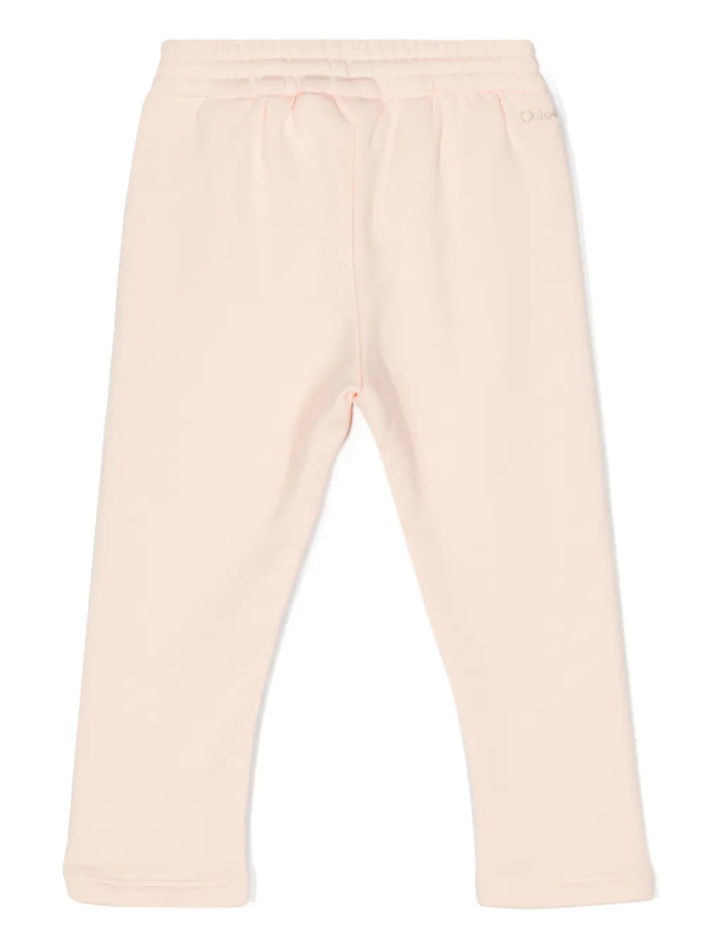 Спортивные брюки с вышитым логотипом Chloé Kids, розовый — фото 2