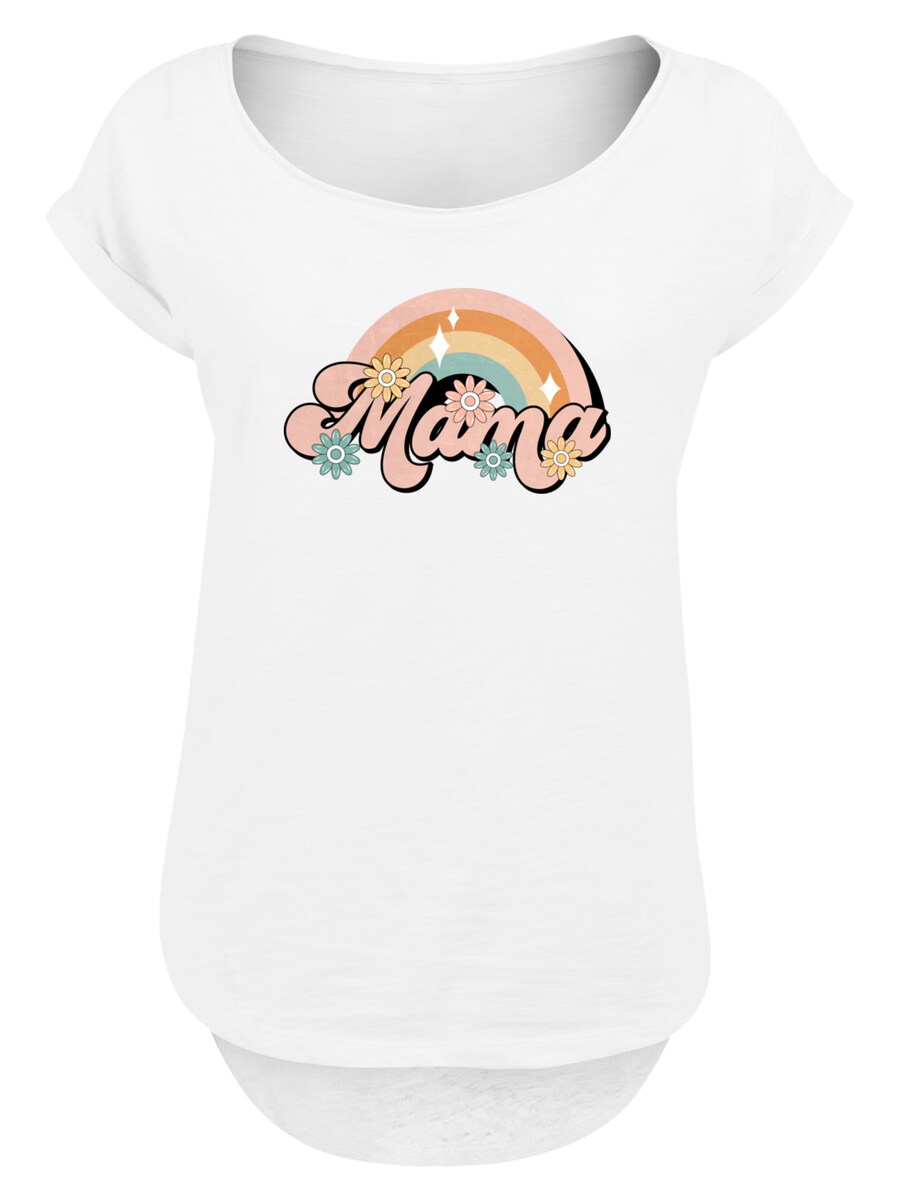 

Рубашка F4NT4STIC Mothers Day Celebration Rainbow Mama Design Mom Appreciation, белый