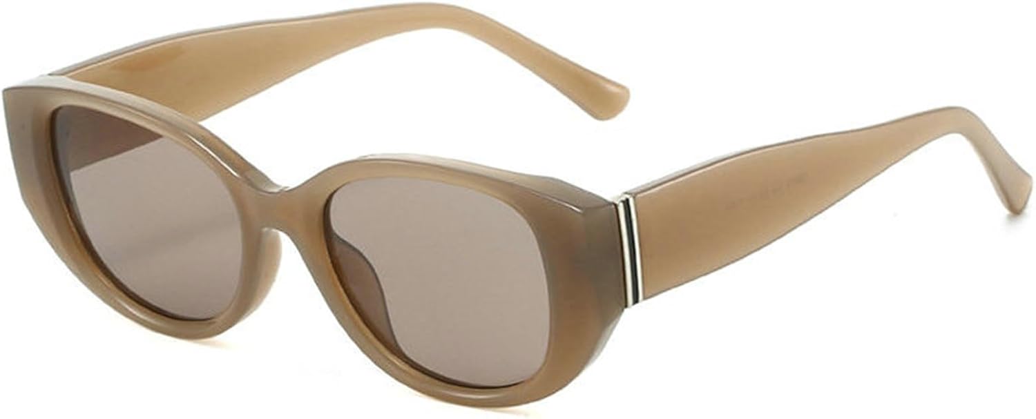 

Солнцезащитные очки Willochra 90-х годов в толстой оправе «кошачий глаз» для женщин, модные круглые солнцезащитные очки, стильные ретро-овальные очки с защитой от УФ-излучения UV400, C3