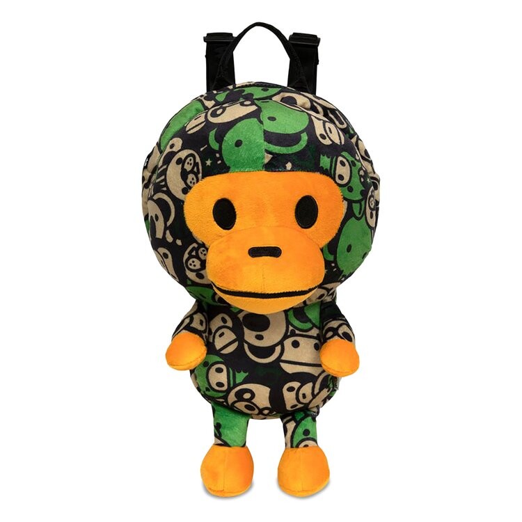 

Рюкзак BAPE Baby Milo Plush Backpack, зеленый