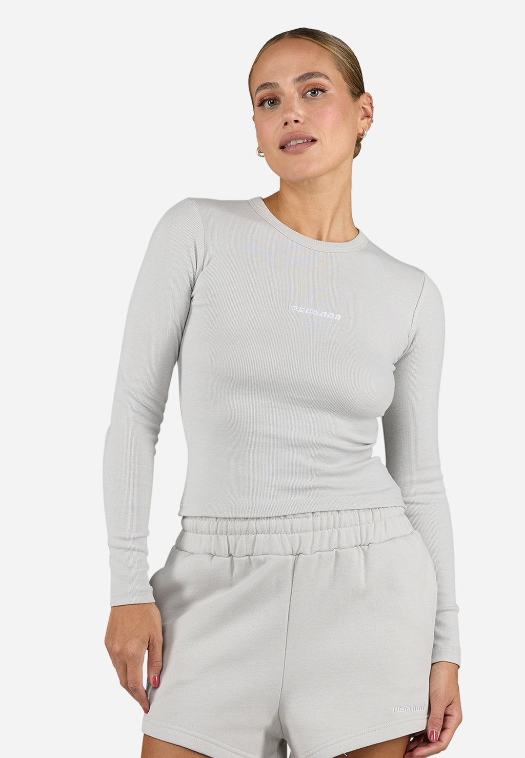 

Топ с длинными рукавами NINA LONG SLEEVE Pegador, светло-серый