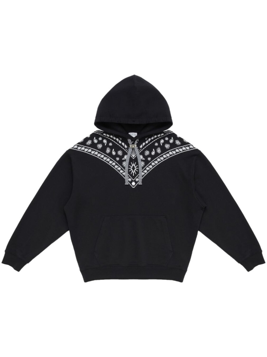 

Marcelo Burlon County of Milan худи с кулиской и вышивкой, черный