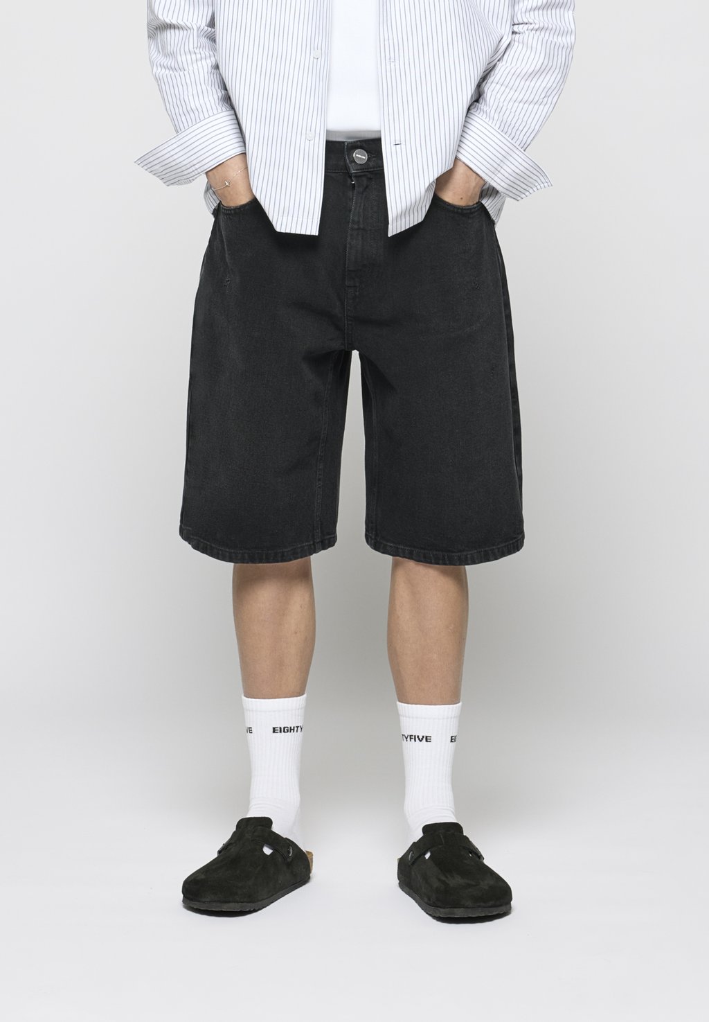 

Джинсовые шорты BAGGY UNISEX EIGHTYFIVE, цвет Black Washed